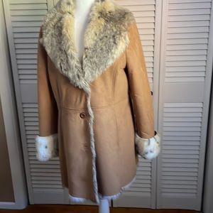 Talbots Reversible Faux Suede Faux Fur Heavy Winter coat